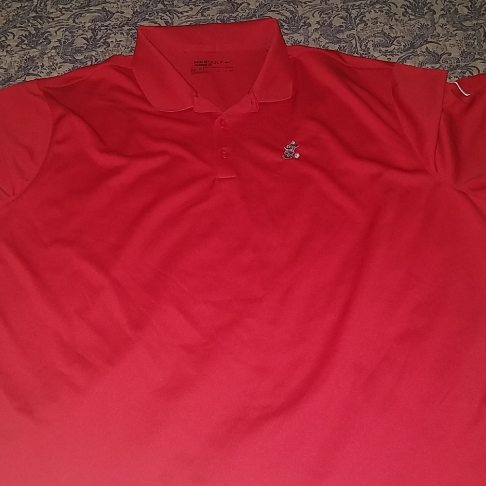 A Nike Dri-FIT golf shirt with Mickey Mouse
